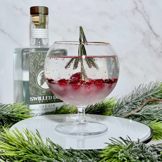 Snow Globe Gin and Tonic - A Magical Holiday Twist on the Classic