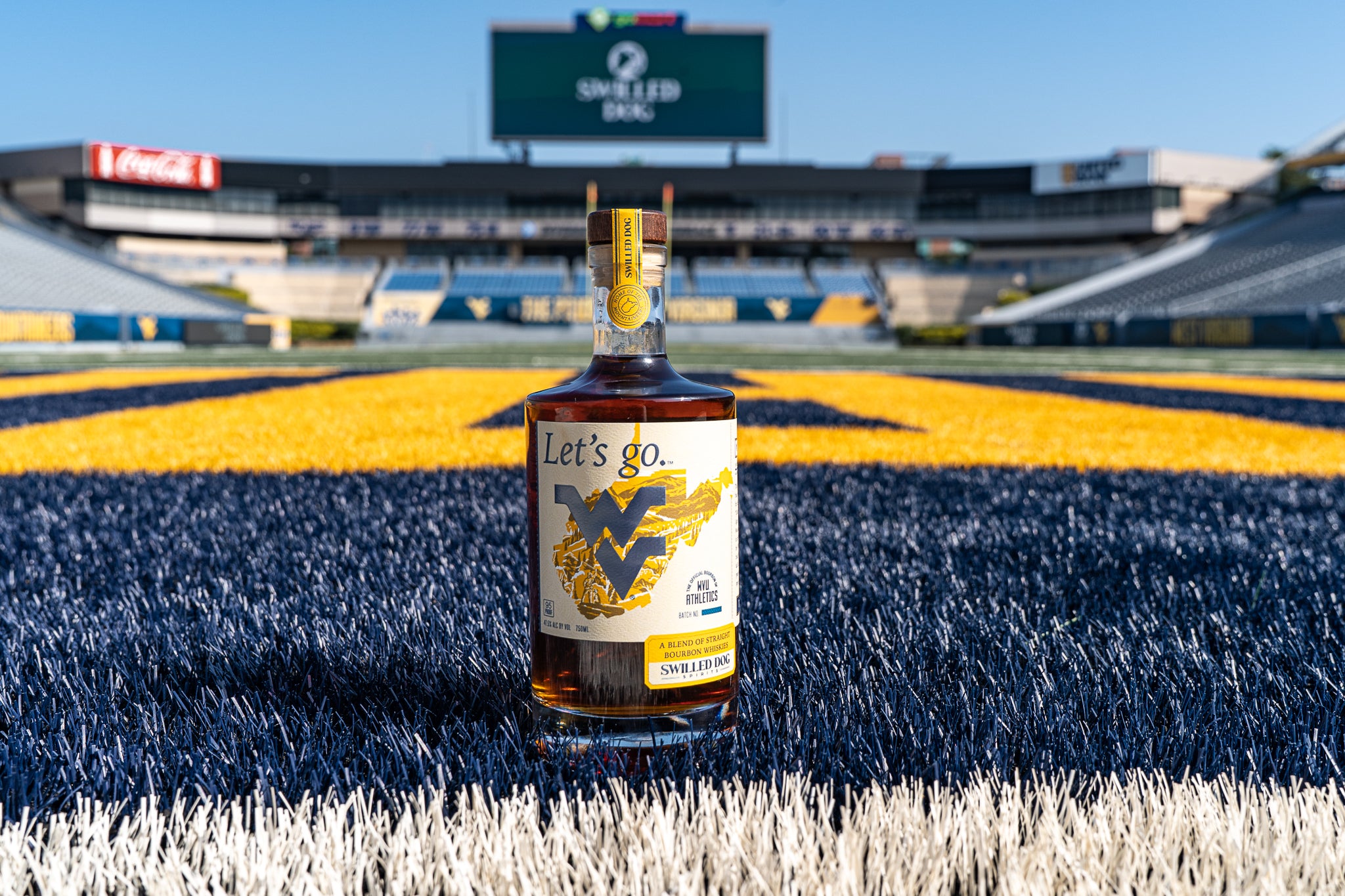 Lets Go Bottle on WVU Field